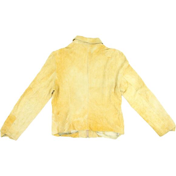 Nicola Berti Made in Italy Moto Rust Distressed Tan Suede Leather jacket - Picture 3 of 11